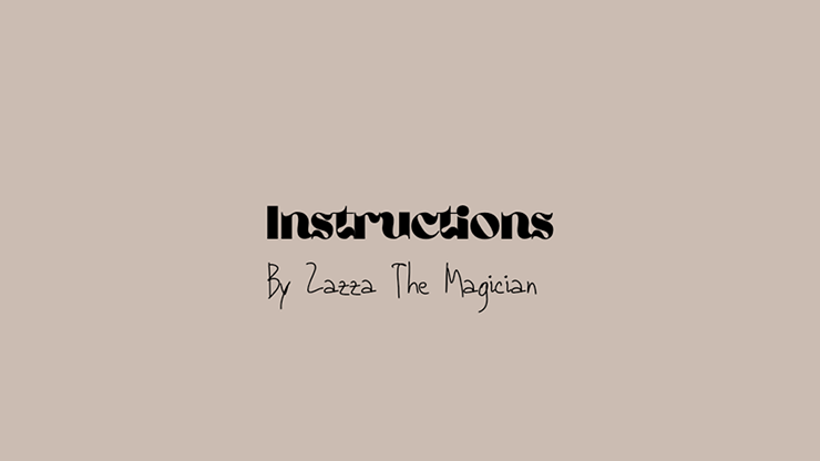 Instructions by Zazza The Magician - Click Image to Close